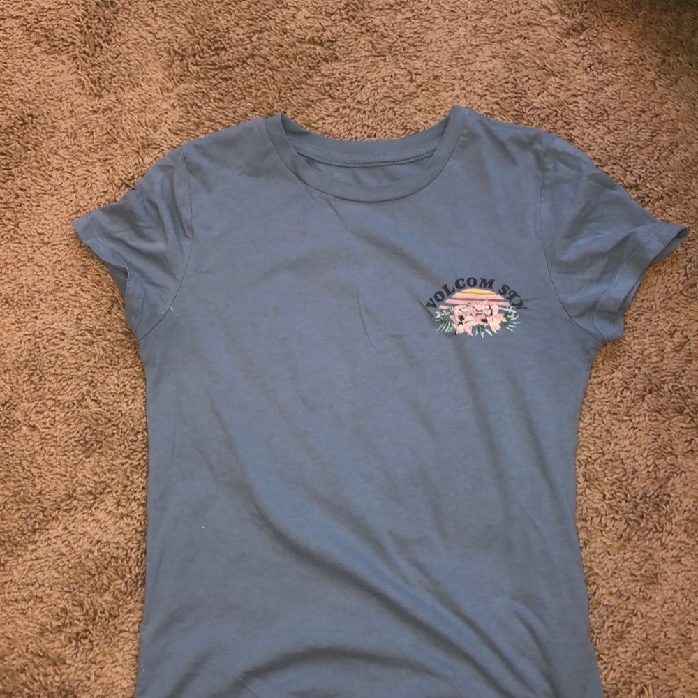 “Volcom sin” blue t shirt